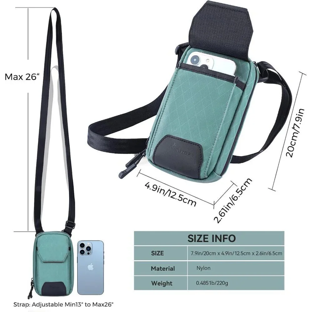 Women Crossbody Bag Nylon Quilted Waterproof Zipper Adjustable Strap
